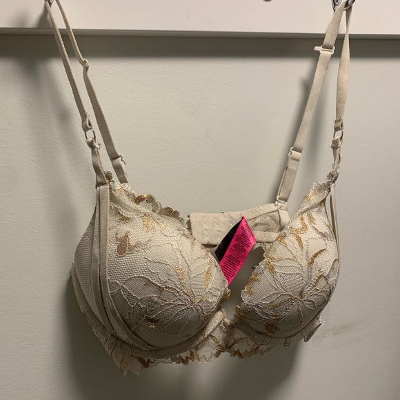 gold and white push up bra - Picture 3 of 9